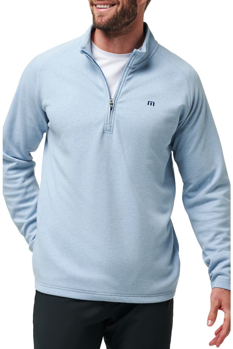 Upgraded Half Zip Pullover, Main, color, LIGHT BLUE