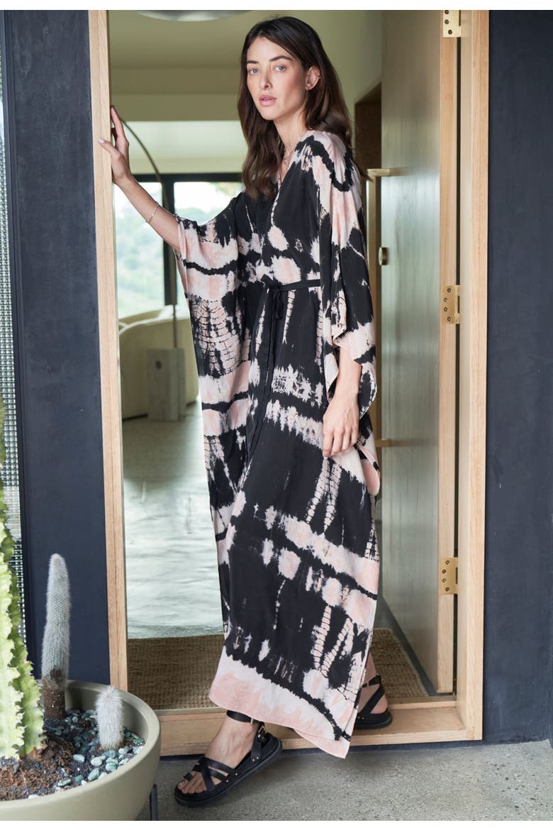 Cupro Caftan, Alternate, color, SedonaAztec