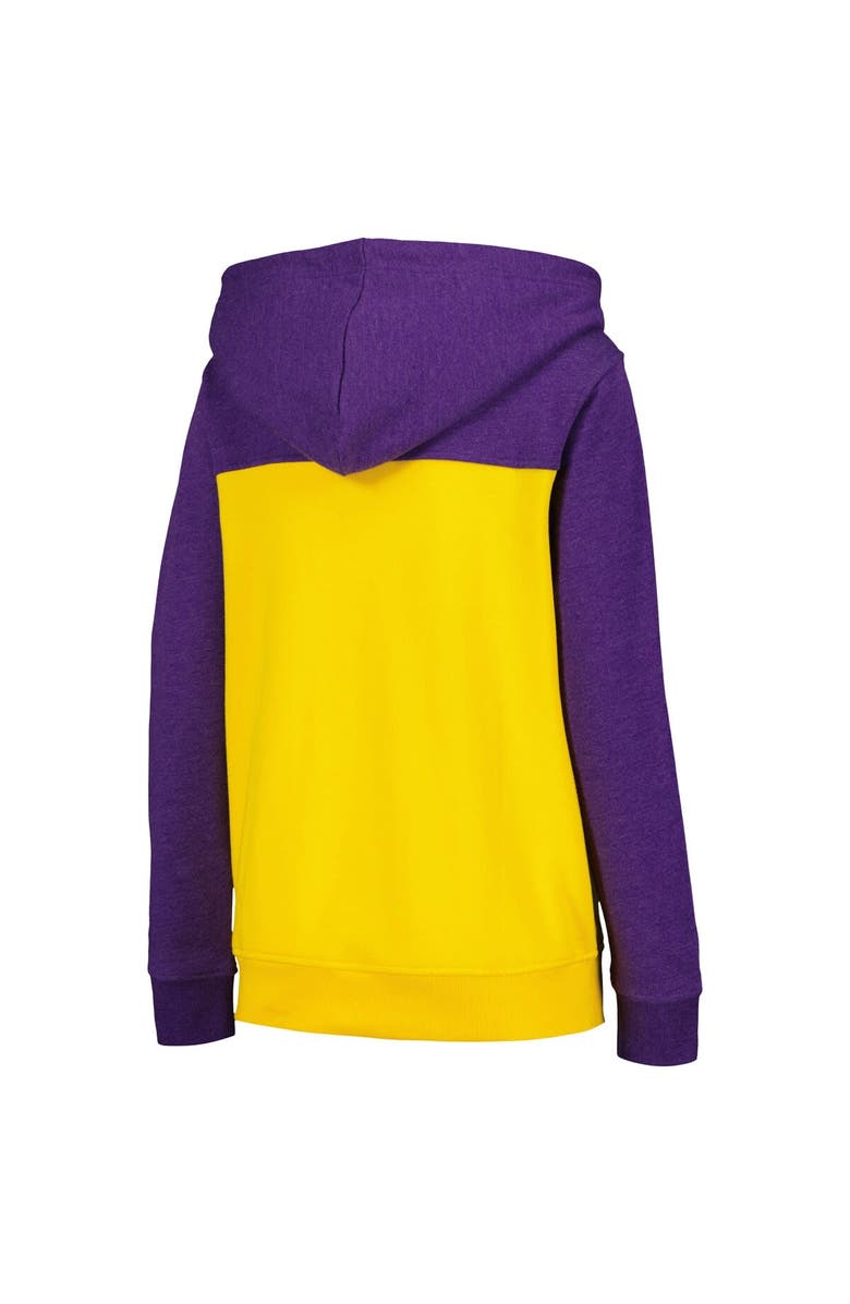 New Era Women's New Era Purple Minnesota Vikings Color-Block Full-Zip Hoodie, Alternate, color, Purple