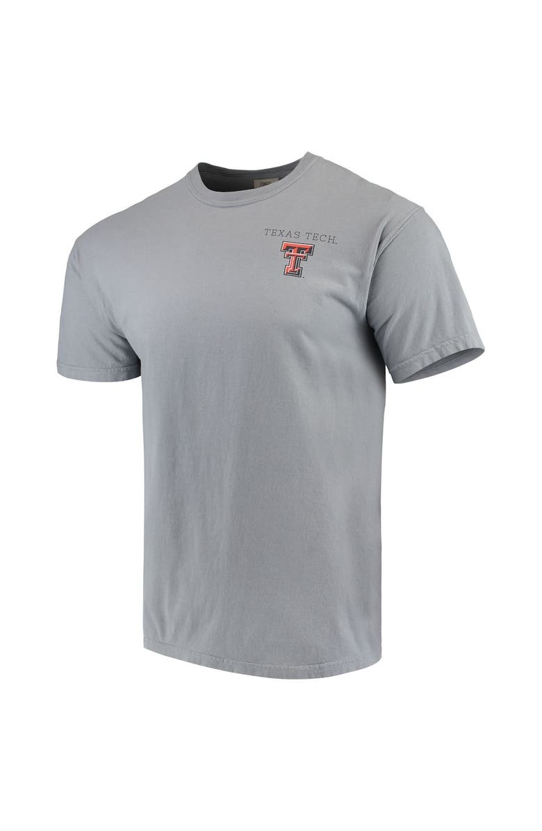 IMAGE ONE Men's Gray Texas Tech Red Raiders Team Comfort Colors Campus Scenery T-Shirt, Alternate, color, 