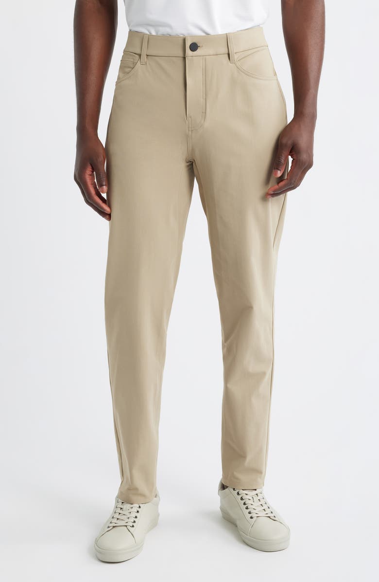 Zella Driver Slim Fit Five Pocket Pants, Main, color, Olive Seneca