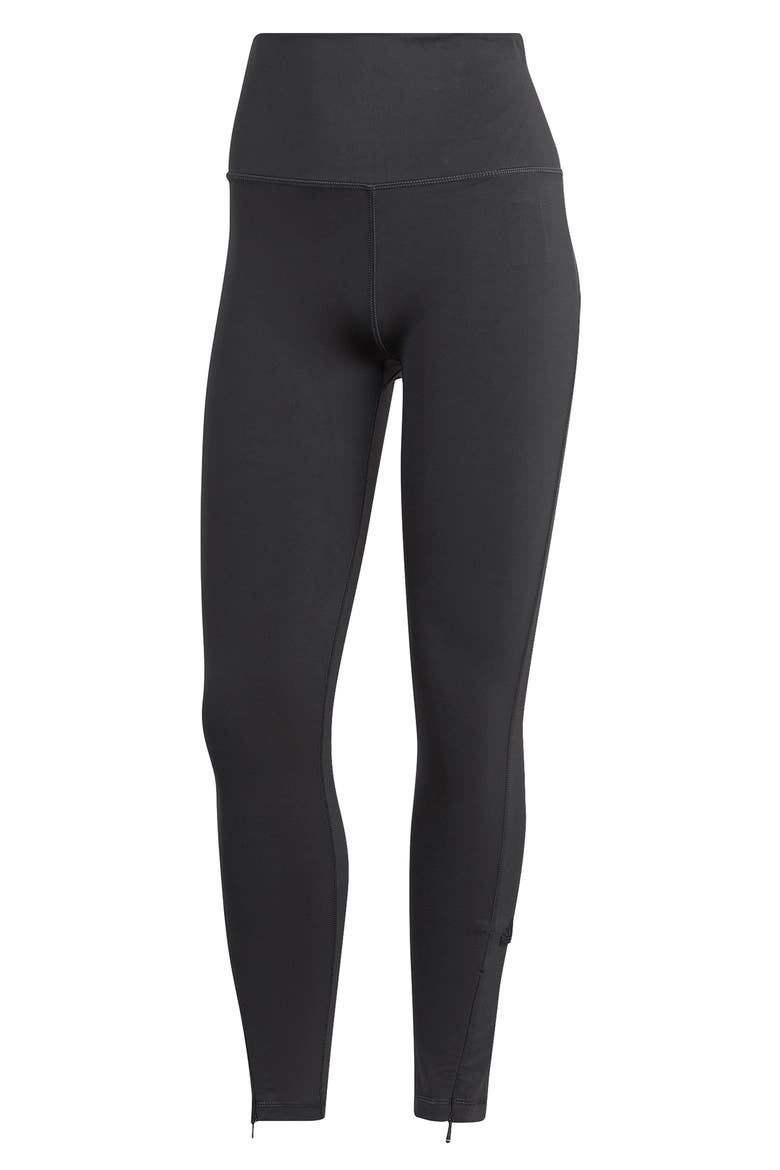 High Waist Zip Cuff Tights, Alternate, color, CARBON