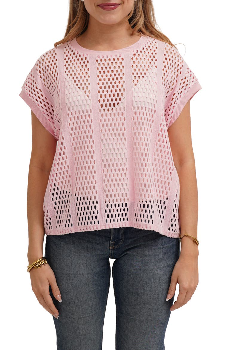 Crewneck Dolman Top, Main, color, LIGHT PINK