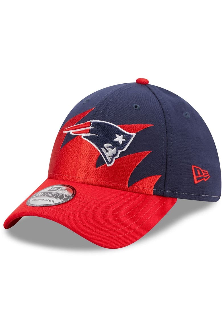 Men's New Era Navy/Red New England Patriots Surge 39THIRTY Flex Hat, Alternate, color, NAVY