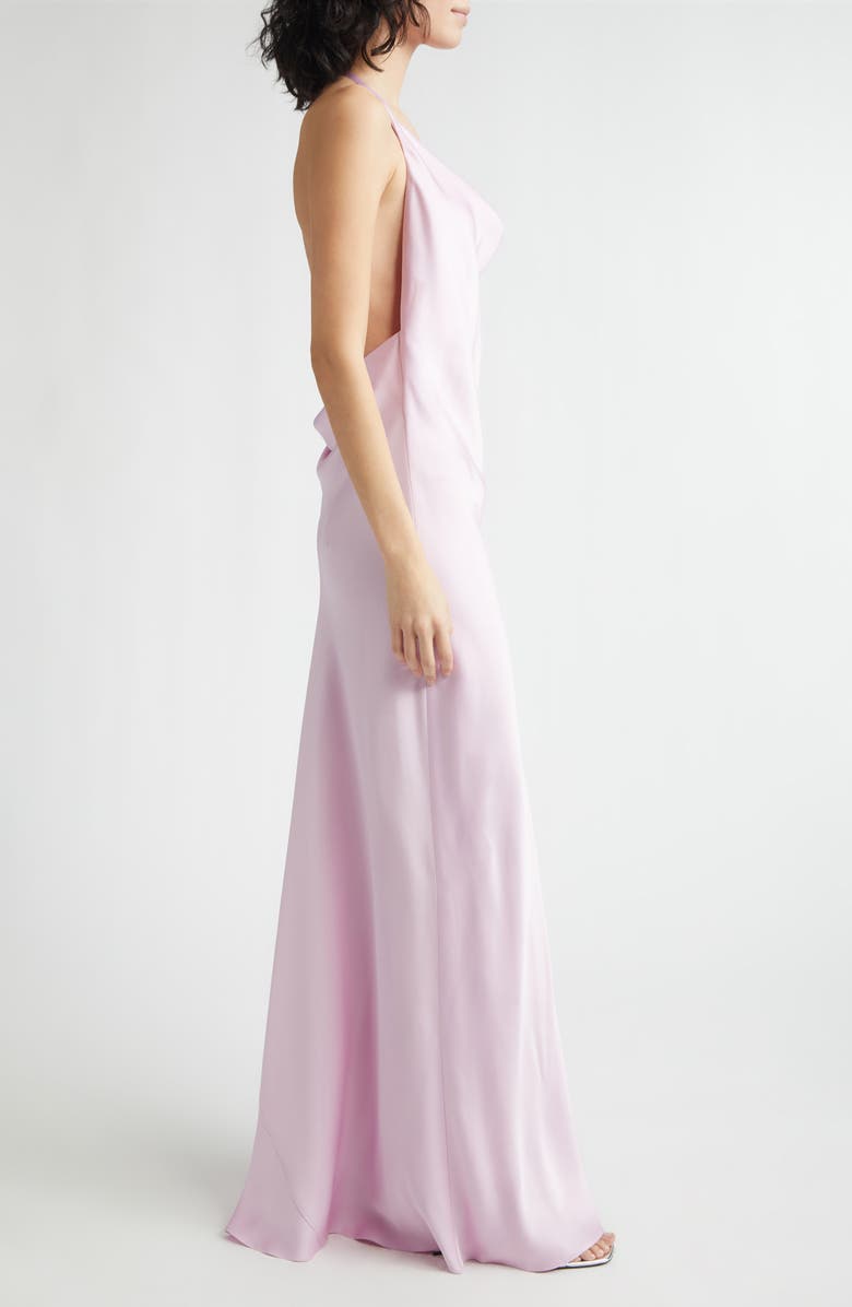 Stella McCartney Envers Satin Cocktail Slipdress, Alternate, color, Light Orchid