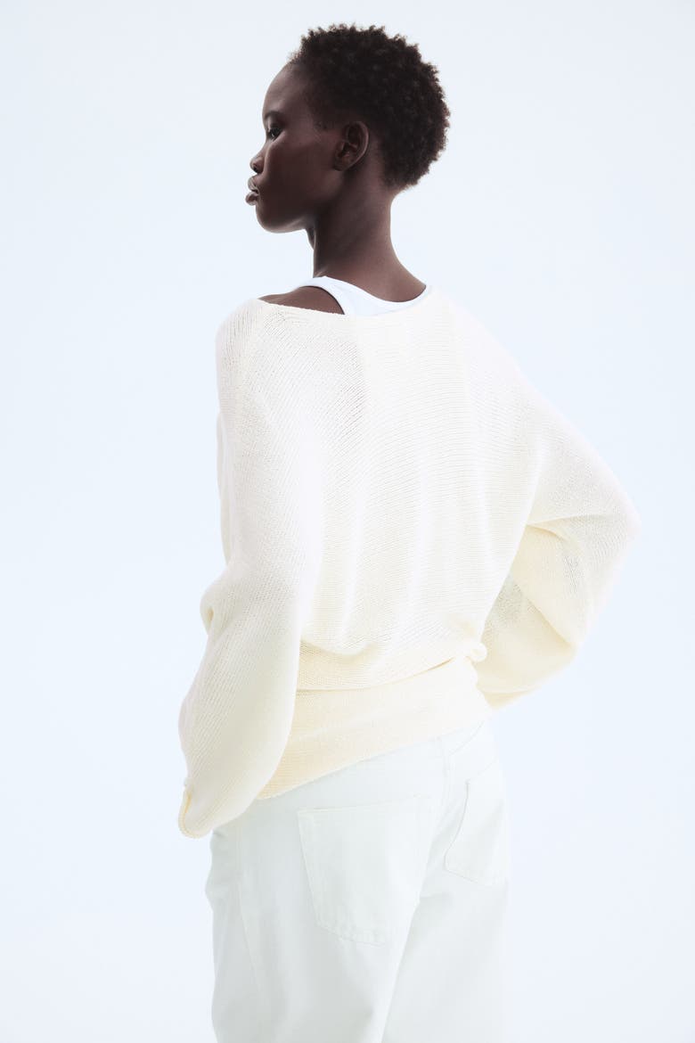 Boat-neck Jumper, Alternate, color, Cream