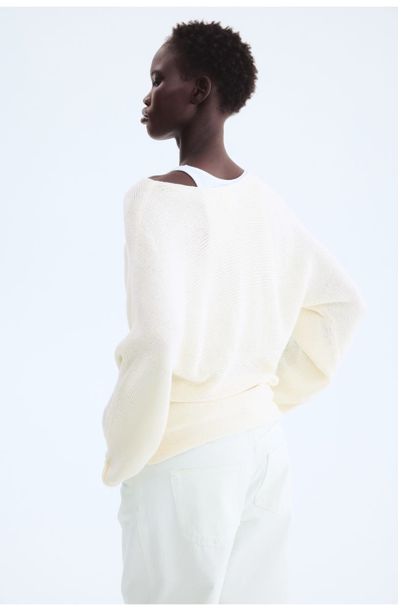 H&M Boat-neck Jumper, Alternate, color, Cream