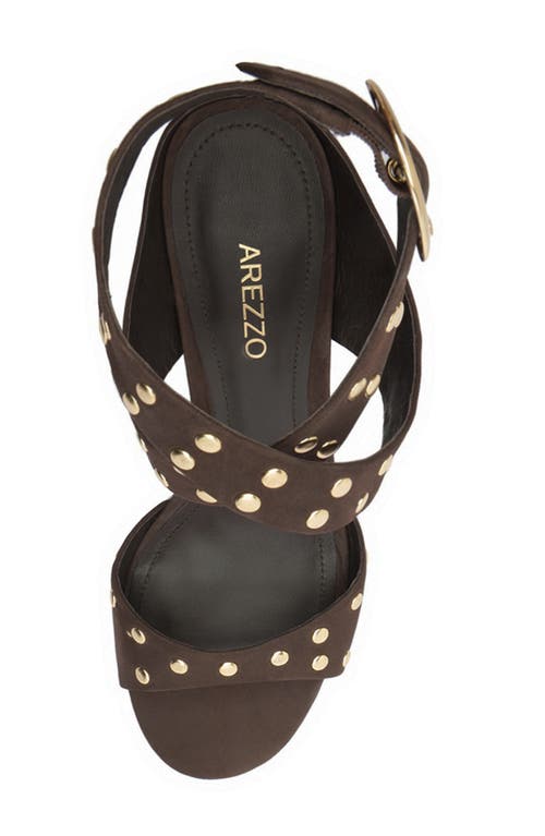 Arezzo Kara Ankle Strap Sandal In Brown