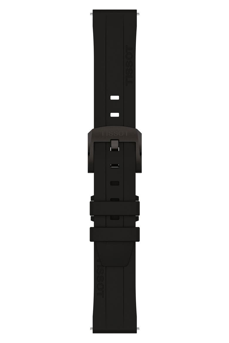 Seastar 1000 Chronograph Matte Black Silicone Strap Watch, 38mm, Alternate, color, GREY GRADIENT