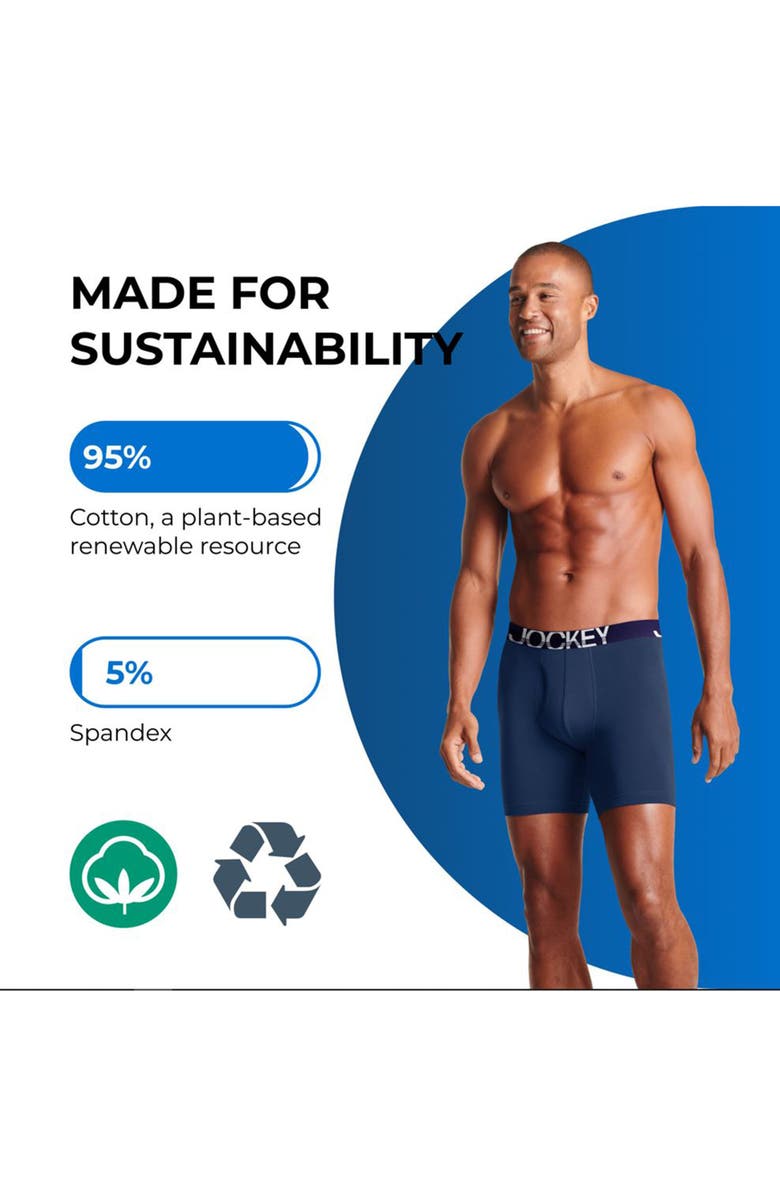 Jockey 2-pk ActiveStretch Boxer Briefs, Alternate, color, Black