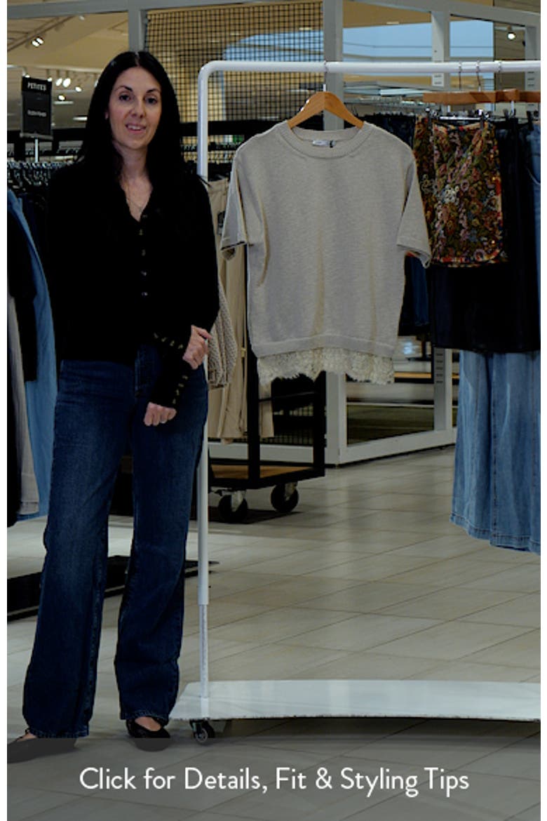 Lace Trim Short Sleeve Sweater video