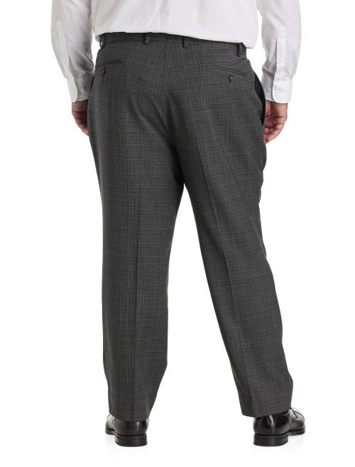 Jv Reflex Big & Tall Micro Grid Suit Pants In Charcoal
