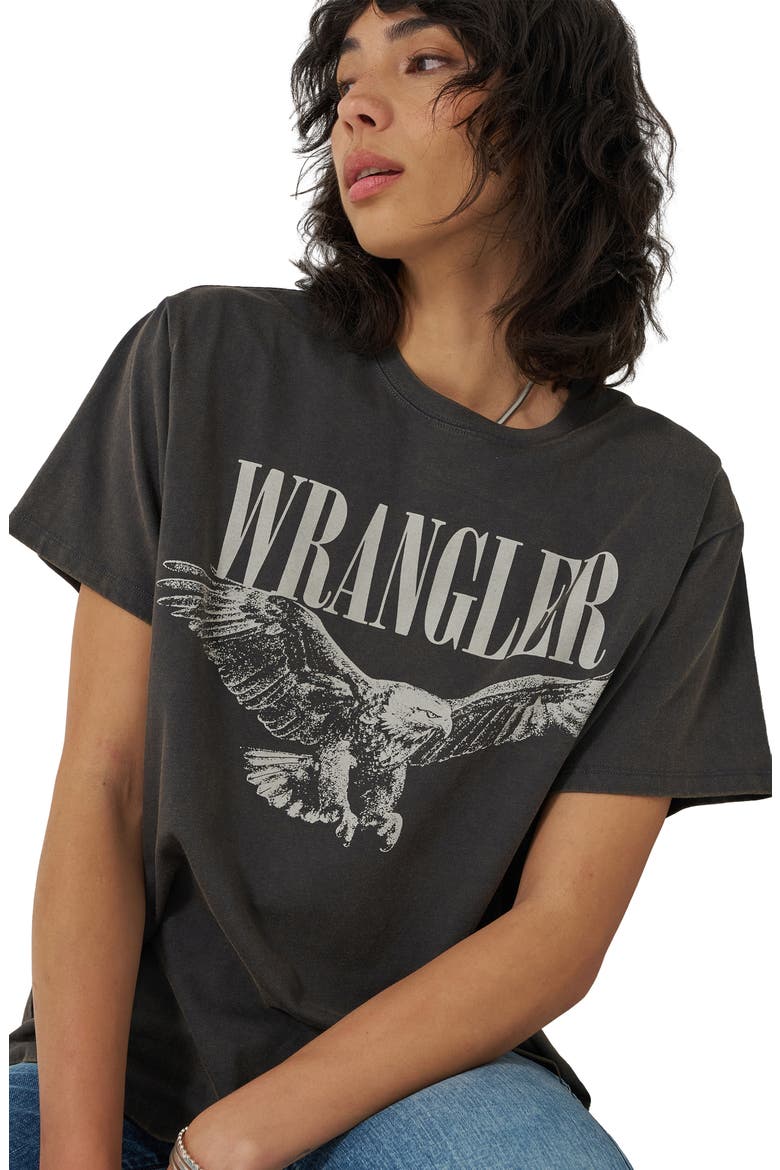 Eagle Logo Graphic T-Shirt, Alternate, color, FADED BLACK