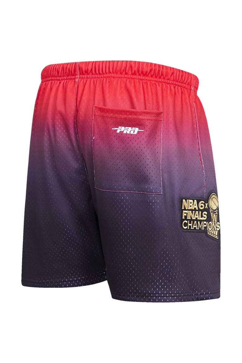 Men's Pro Standard Black/Red Chicago Bulls Ombre Mesh Shorts, Alternate, color, Purple