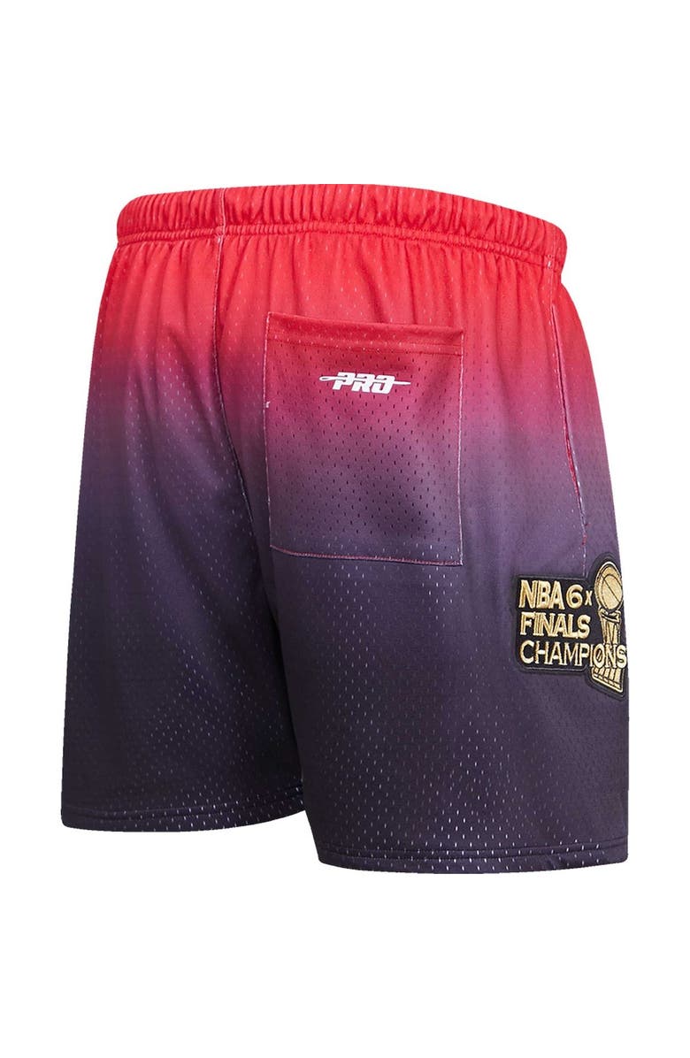 PRO STANDARD Men's Pro Standard Black/Red Chicago Bulls Ombre Mesh Shorts, Alternate, color, Purple