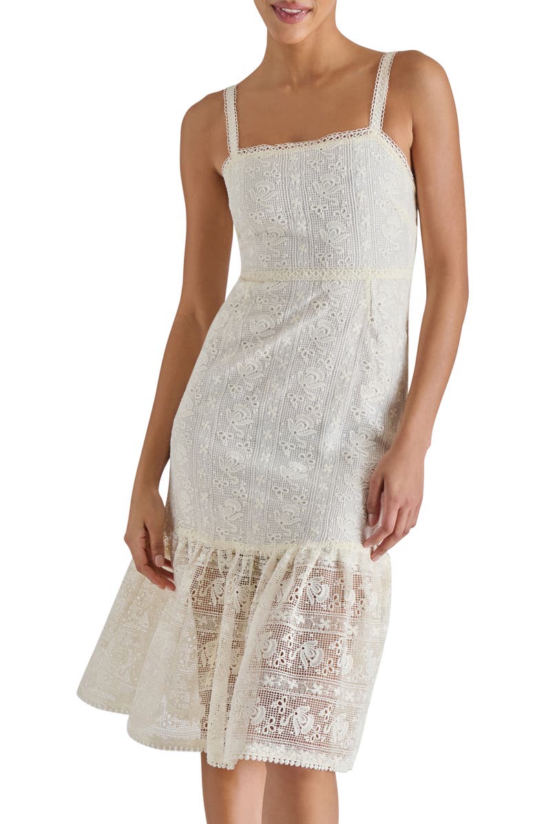 Steve Madden Hartley Lace Dress, Alternate, color, Marshmallow
