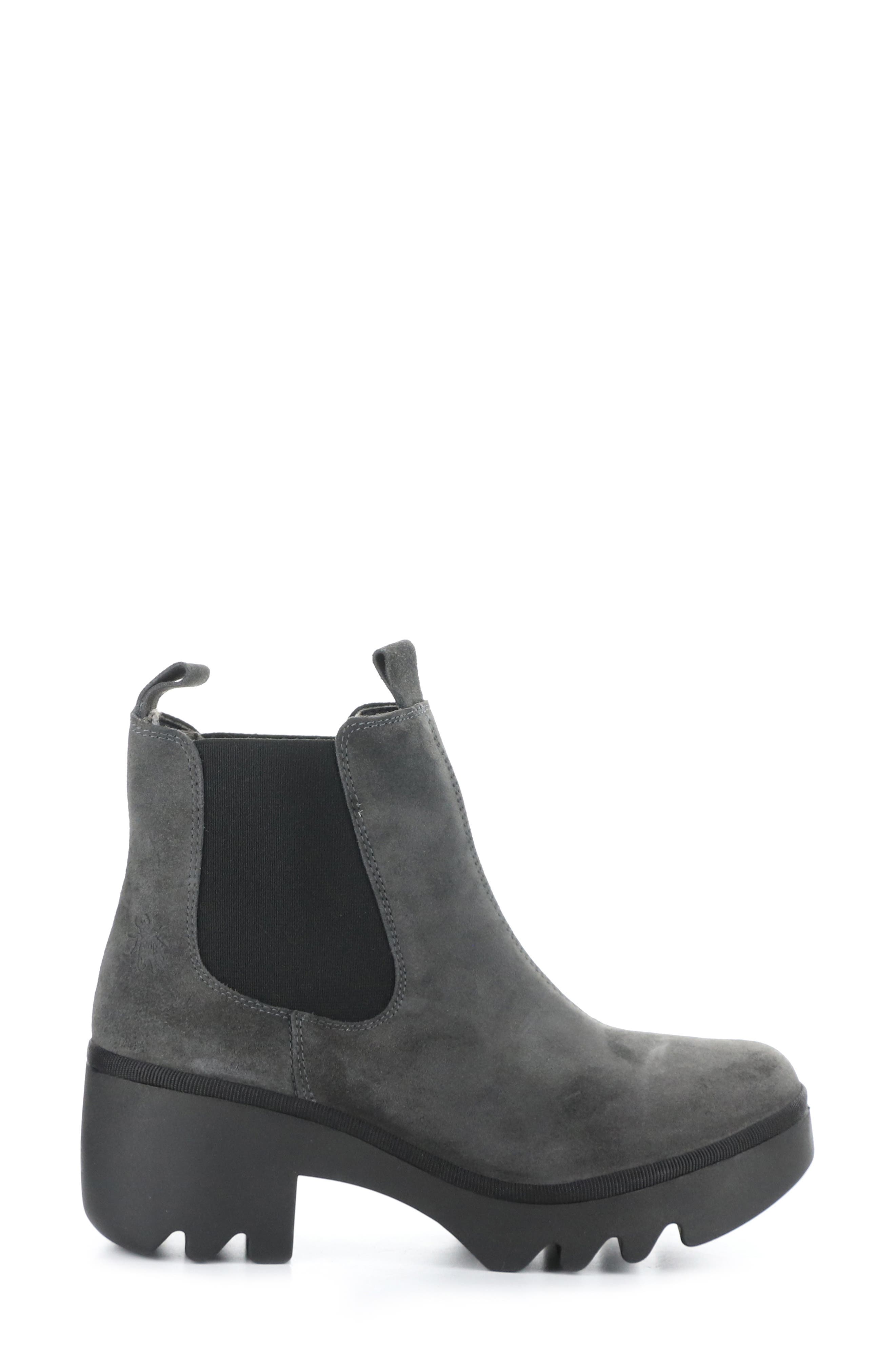 Fly London Trig Platform Chelsea Boot, Alternate, color, Diesel Oil Suede