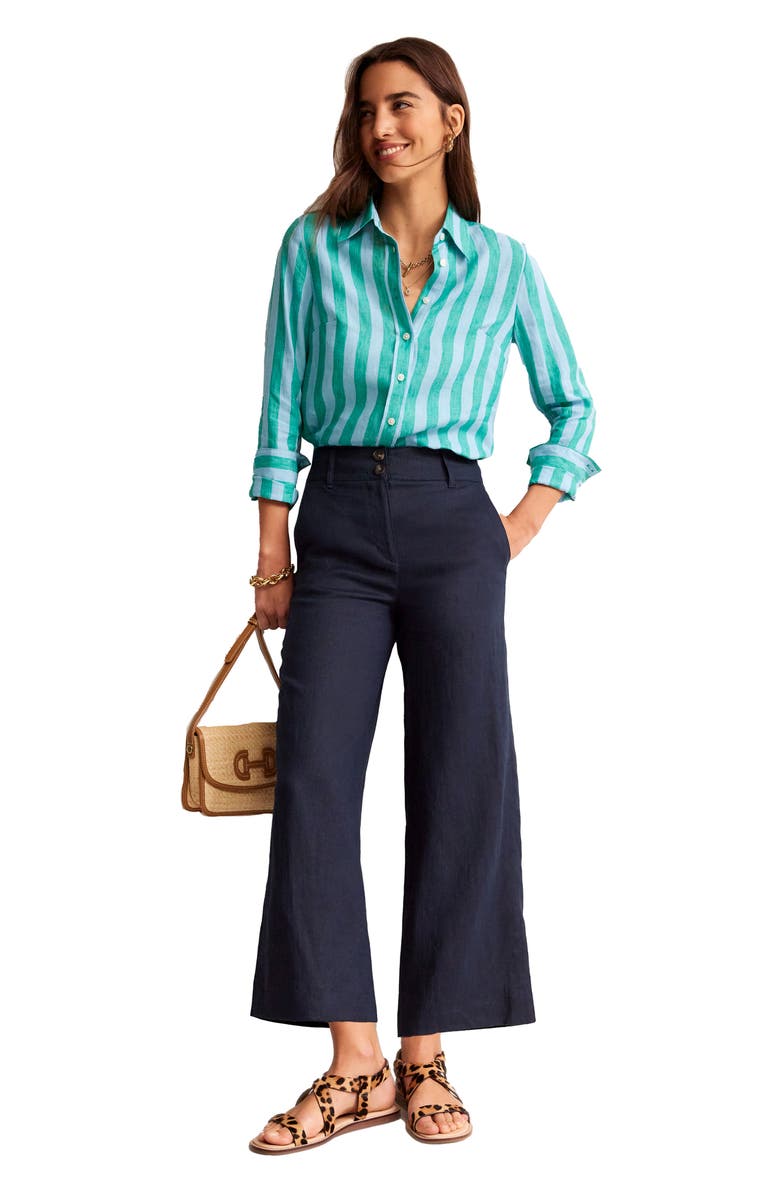 Boden Westbourne Linen Ankle Pants, Alternate, color, 