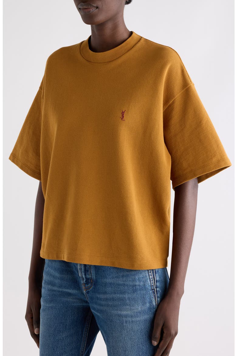 Logo Piqué T-Shirt, Alternate, color, OCRE