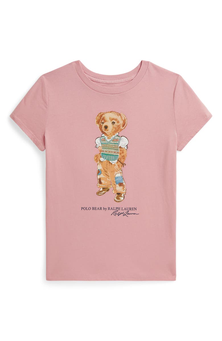 Polo Ralph Lauren Kids' Polo Bear Graphic T-Shirt, Main, color, Adirondack Rose