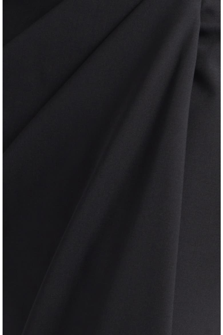 Zampa Virgin Wool Midi Skirt, Alternate, color, BLACK