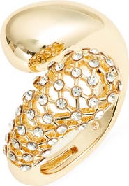 Open Edit Stone Cage Bypass Ring