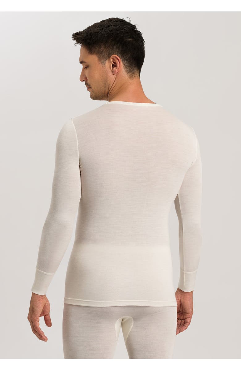 Hanro Woolen Silk Wool And Silk Fitted Top, Alternate, color, Cygne