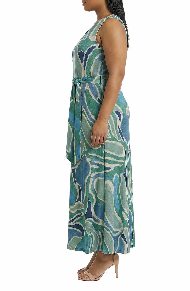 London Times Sleeveless Asymmetric Maxi Dress, Alternate, color,