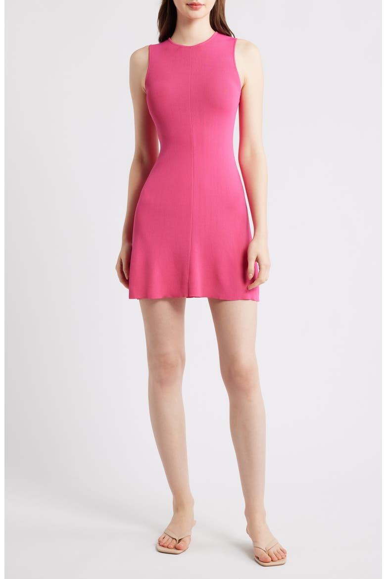 The Lucerne Sleeveless Knit Minidress, Main, color, PARADISE PINK