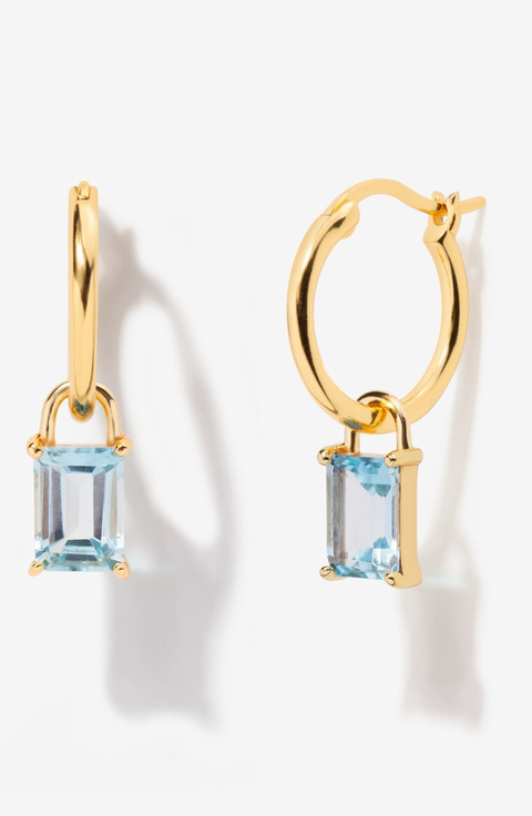 Iris Birthstone Hoops