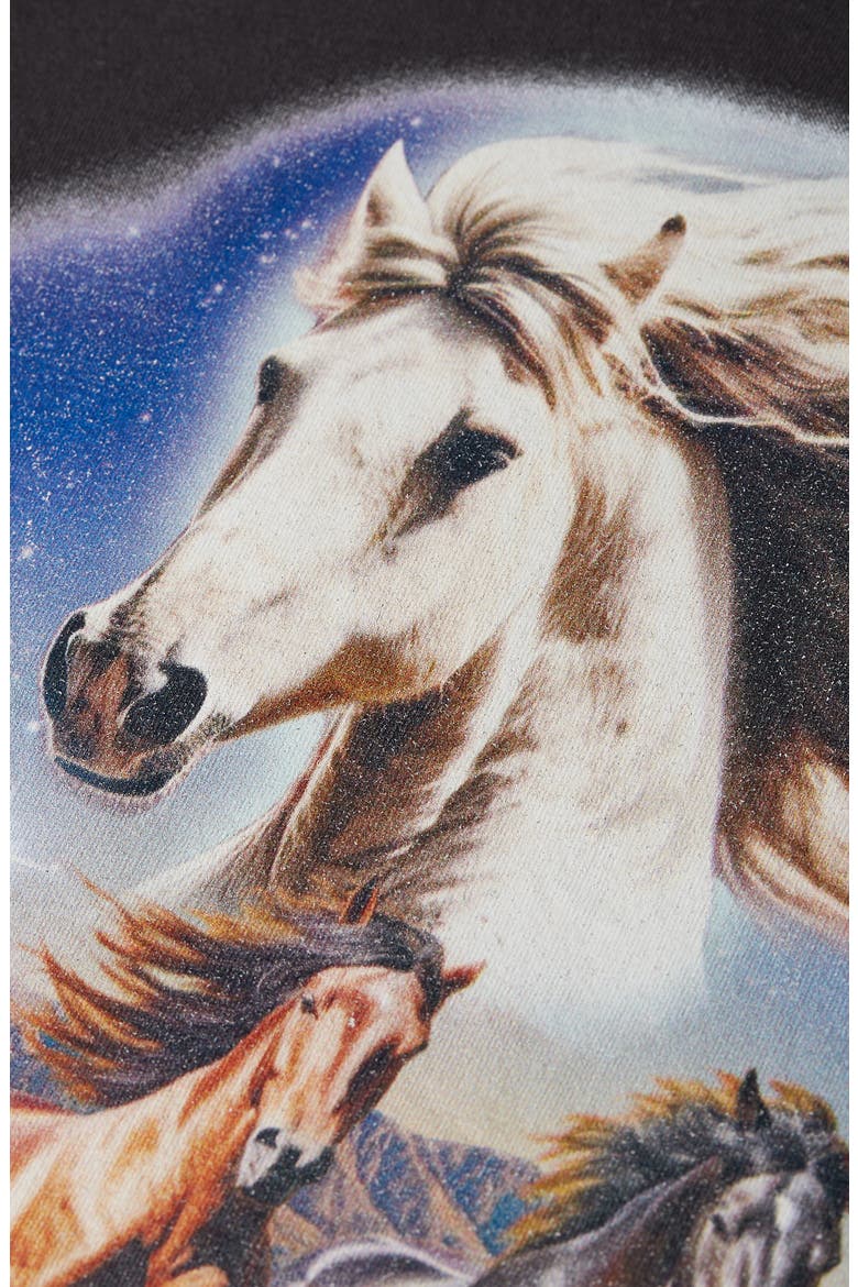 Kids' Horse Organic Cotton Graphic T-Shirt, Alternate, color, METEORITE