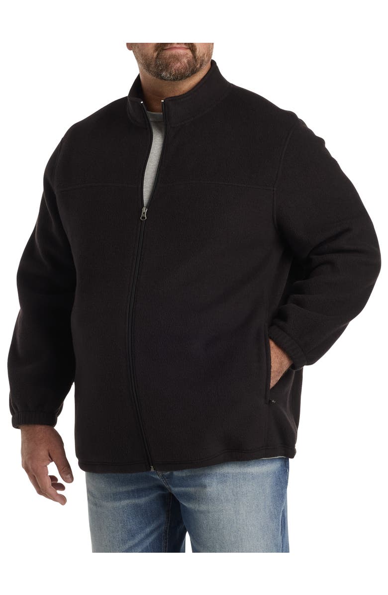 Harbor Bay by DXL Full-Zip Polar Fleece Jacket, Main, color, Black