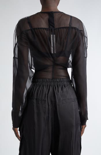 Collage Paneled Long Sleeve Top