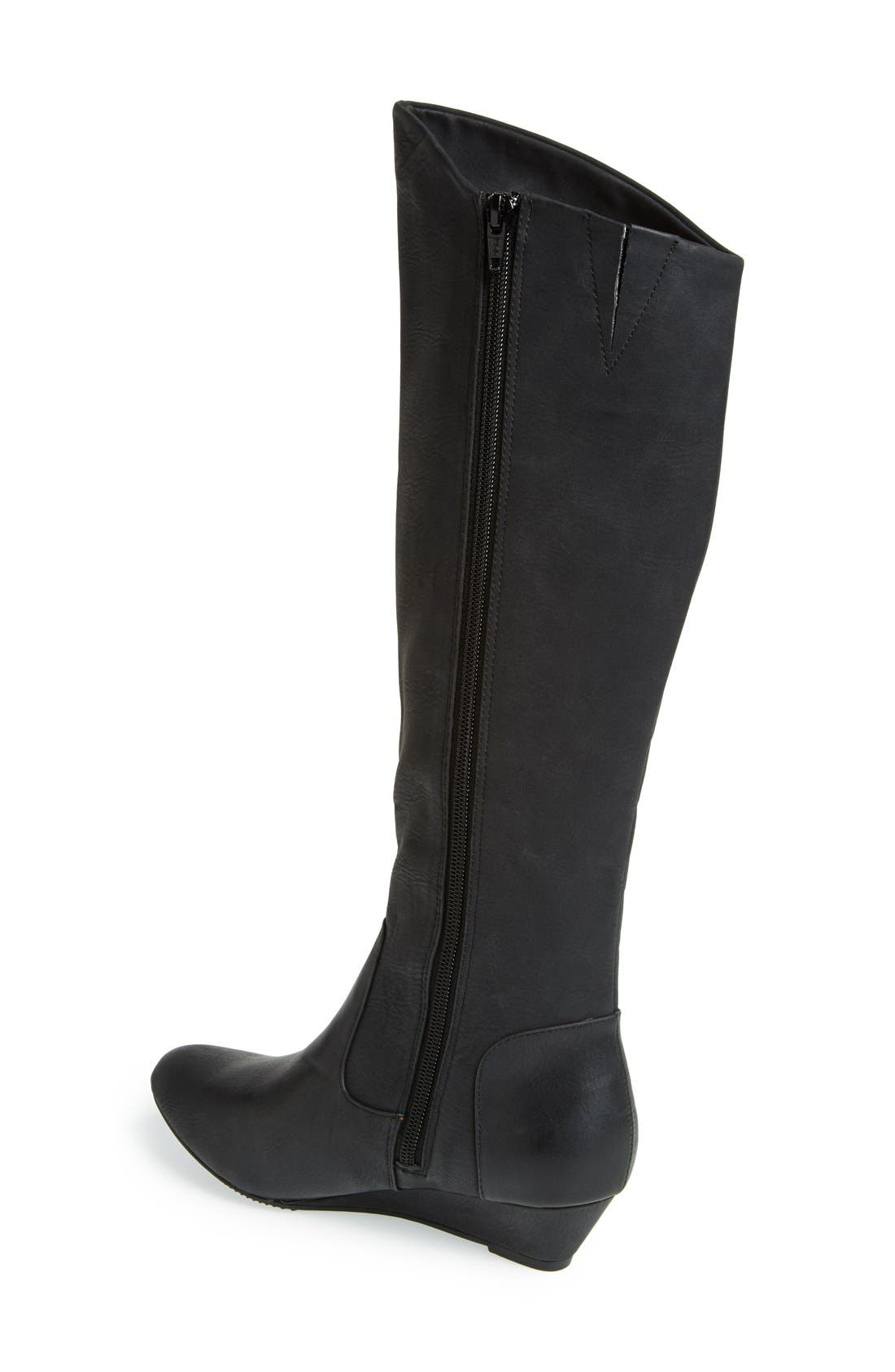 'Try To Explain' Tall Boot, Alternate, color, BLACK