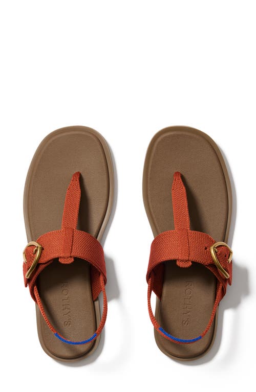 Rothys Rothy's The T-strap Sandal In Brick