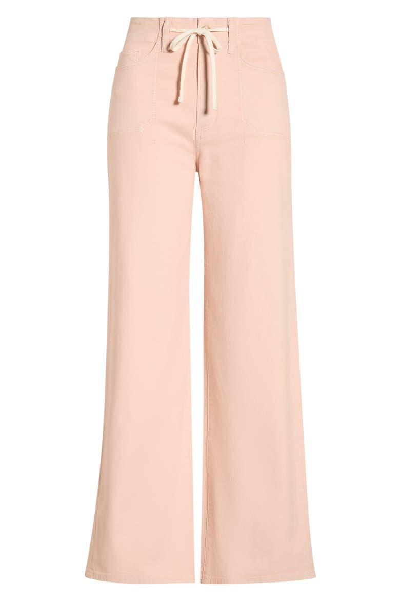 Ari Drawstring High Waist Wide Leg Pants, Alternate, color, VINTAGE PEACH