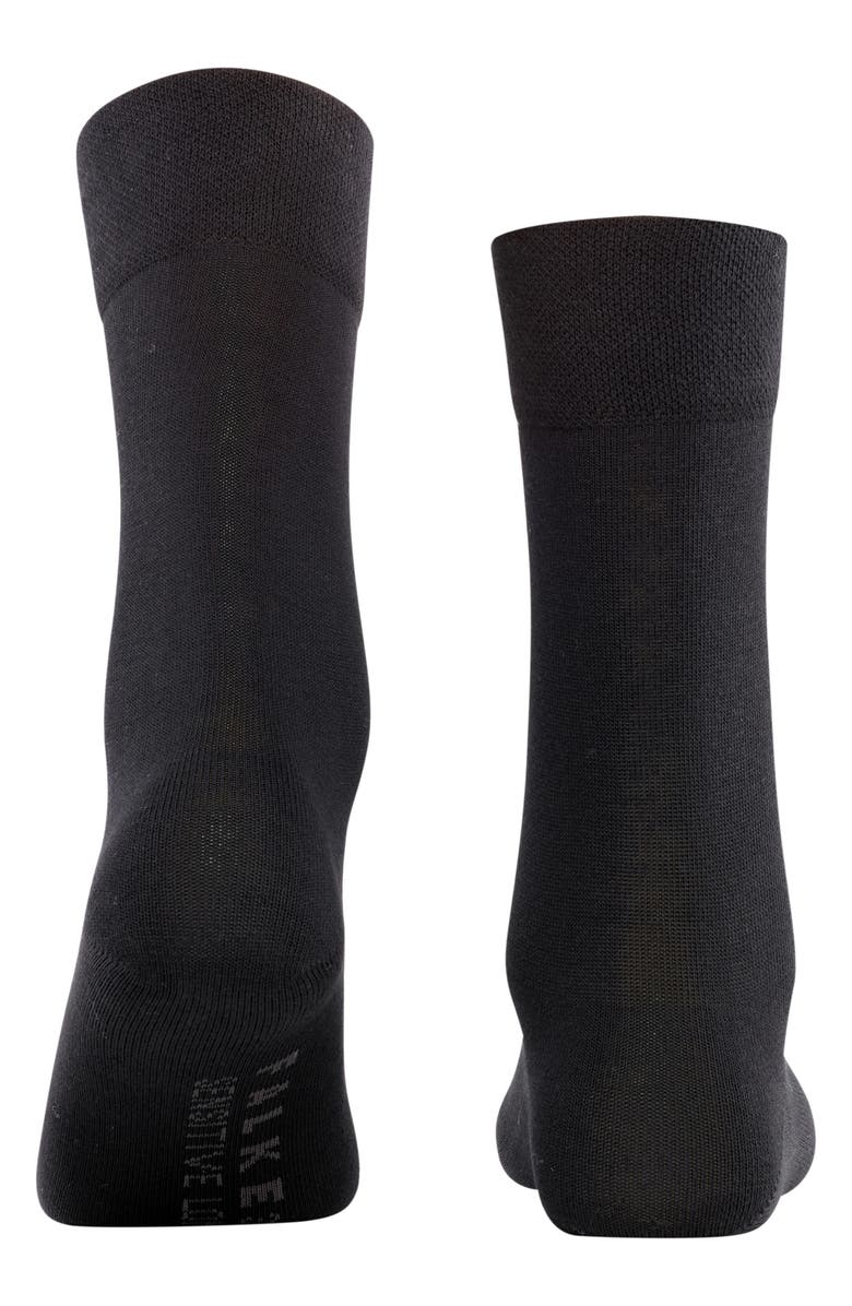 Falke Sensitive London Cotton Blend Socks, Alternate, color, Black