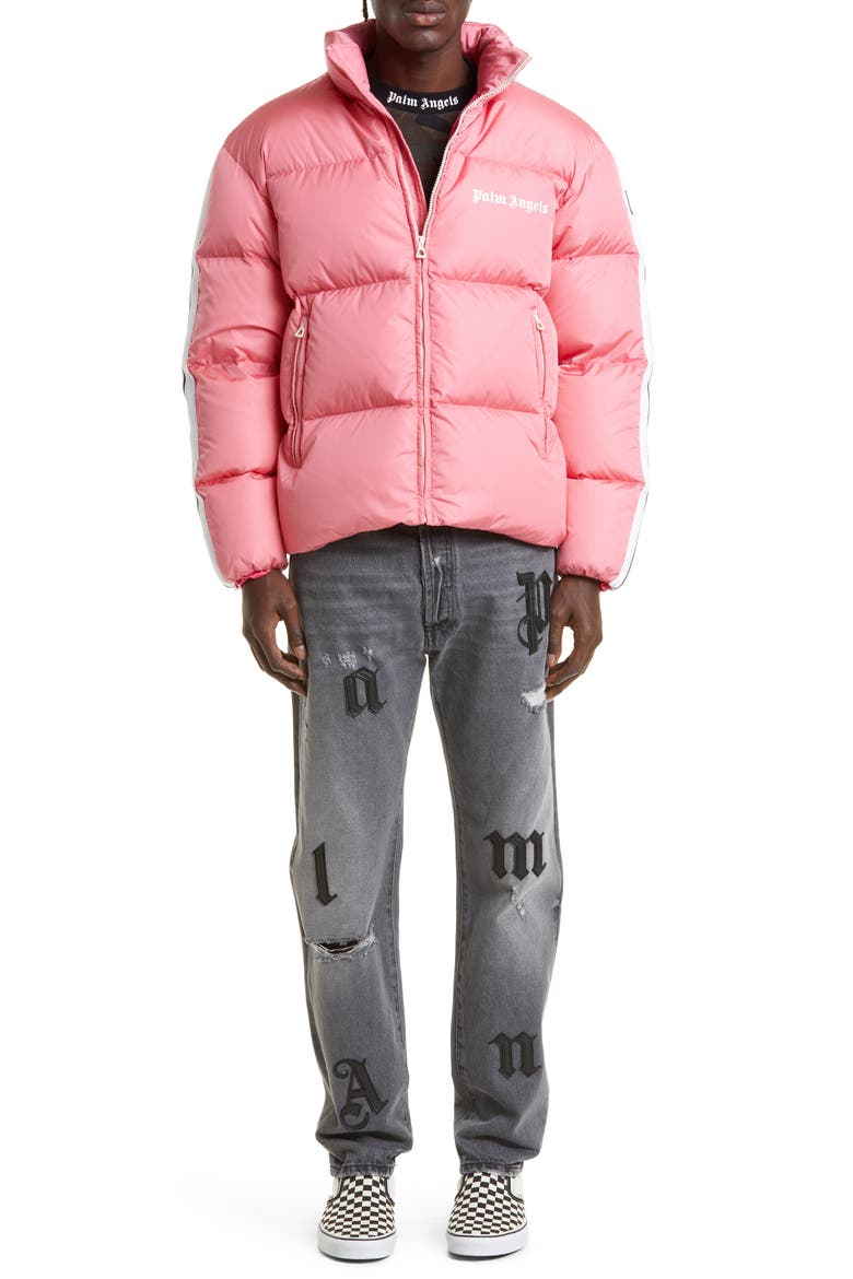 Down Classic Track Jacket, Alternate, color, PINK WHITE