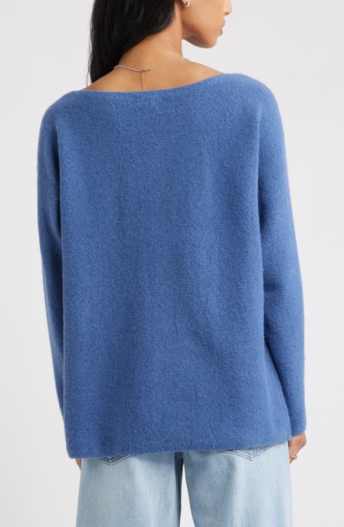 Bp. Lofty Boat Neck Oversize Sweater In Blue
