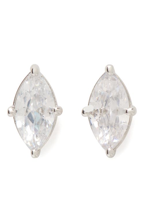 Kate Spade New York Marquise Cut Solitaire Stud Earrings In Metallic