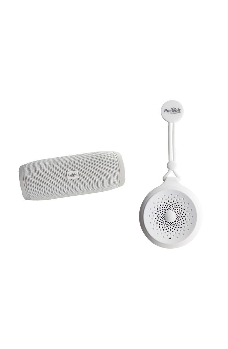 PURSONIC Peak Wireless Speaker & Waterproof Wireless Speaker Bundle, Main, color, White