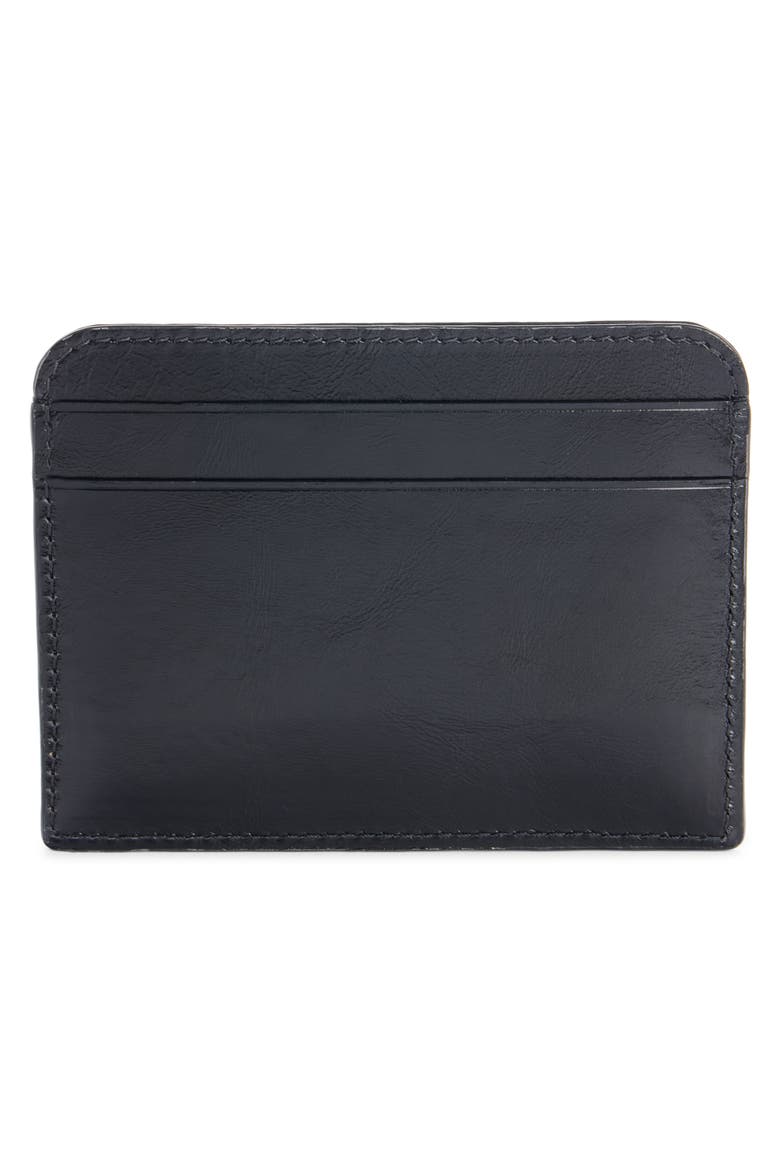 Iconic Shiny Leather Card Case, Alternate, color, 001 BLACK