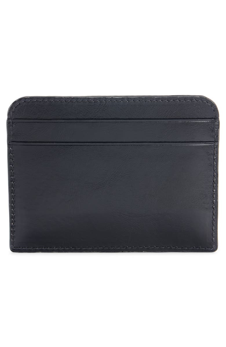 Chloé Iconic Shiny Leather Card Case, Alternate, color, 001 Black