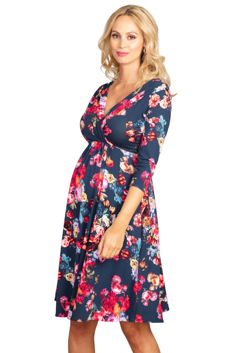 Willow Empire Waist Maternity Dress, Alternate, color, BLUE