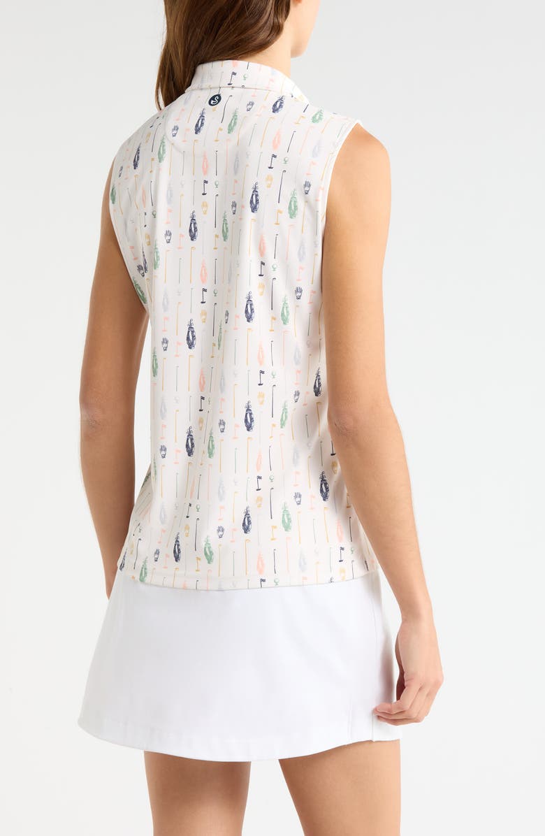 Swannies Hadley Sleeveless Golf Polo, Alternate, color, Vintage White