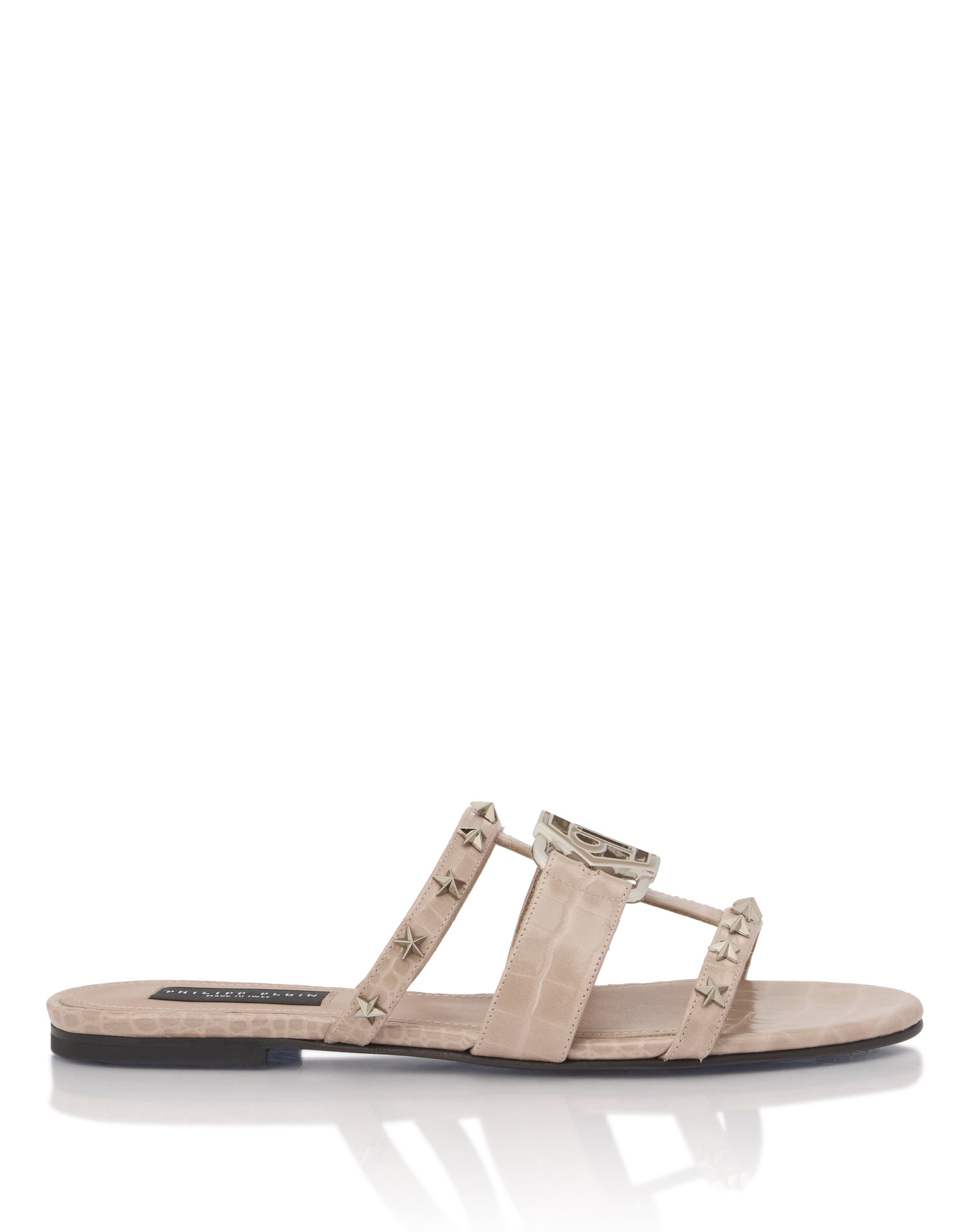Cocco Print Slides Stars Hexagon Women, Alternate, color, beige