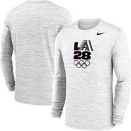 Nike Men's Nike Heather Gray LA28 Summer Olympics Team Issue Velocity Dri-FIT Long Sleeve T-Shirt