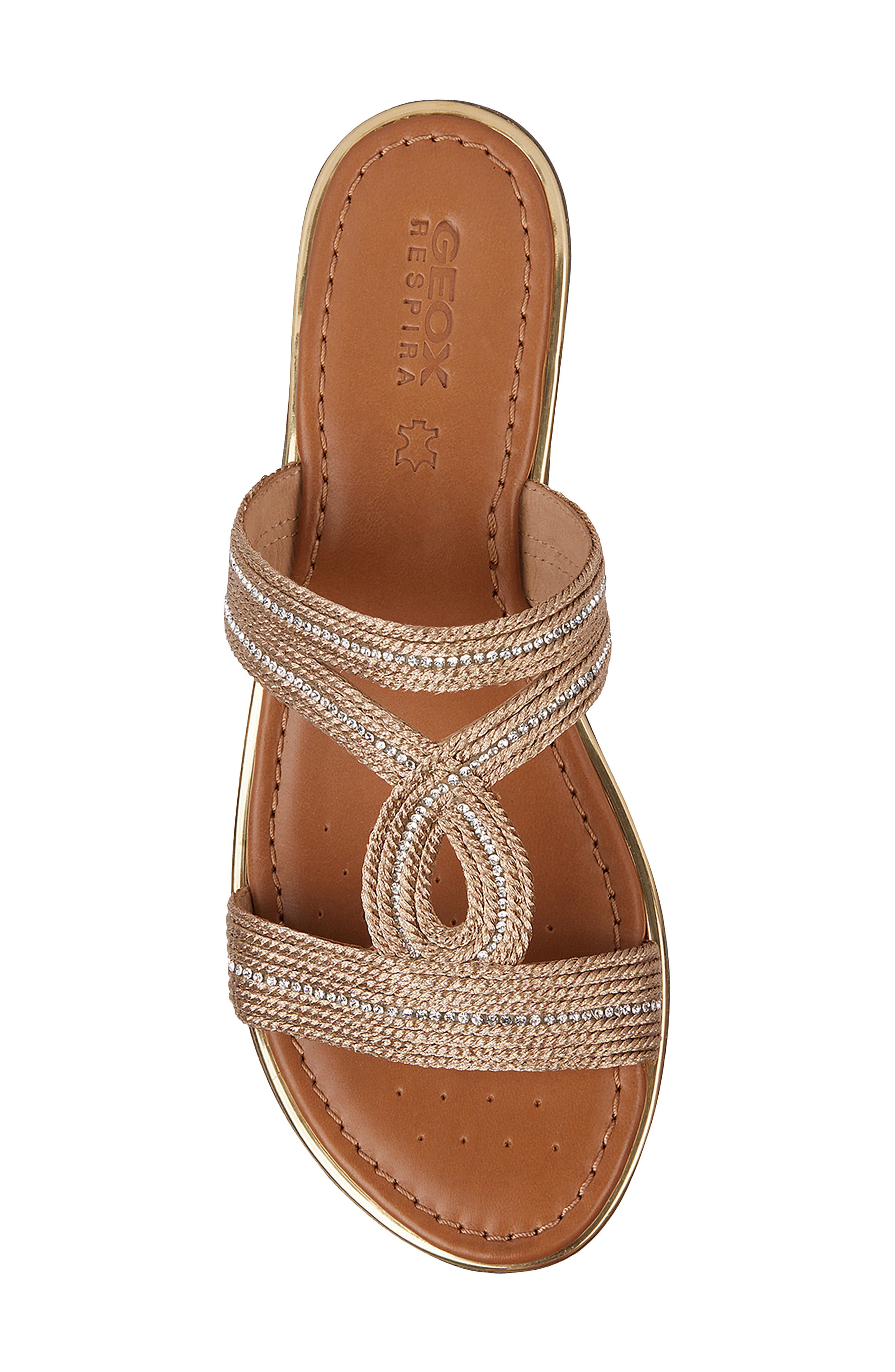 Geox Sozy Plus Embellished Slide Sandal, Alternate, color, 