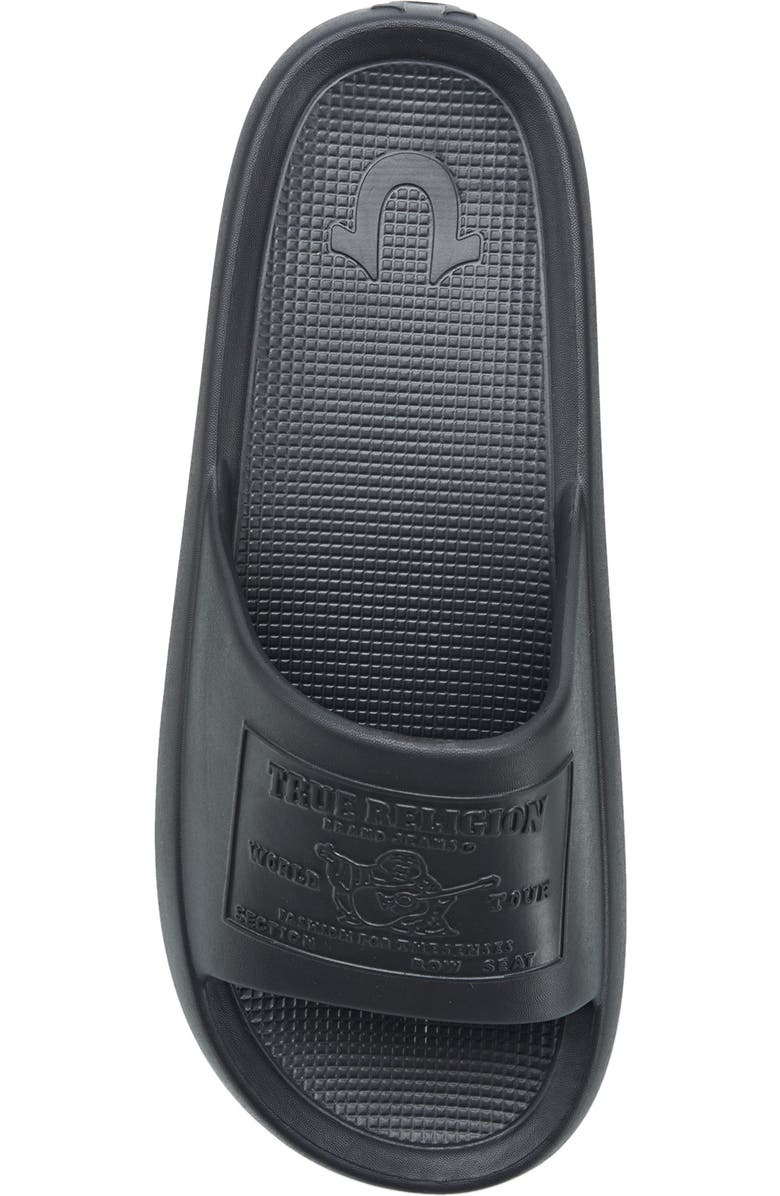 True Religion Wayne Wording Single Slide, Alternate, color, Black