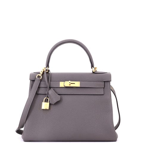 Kelly Handbag Grey Togo with Gold Hardware 28